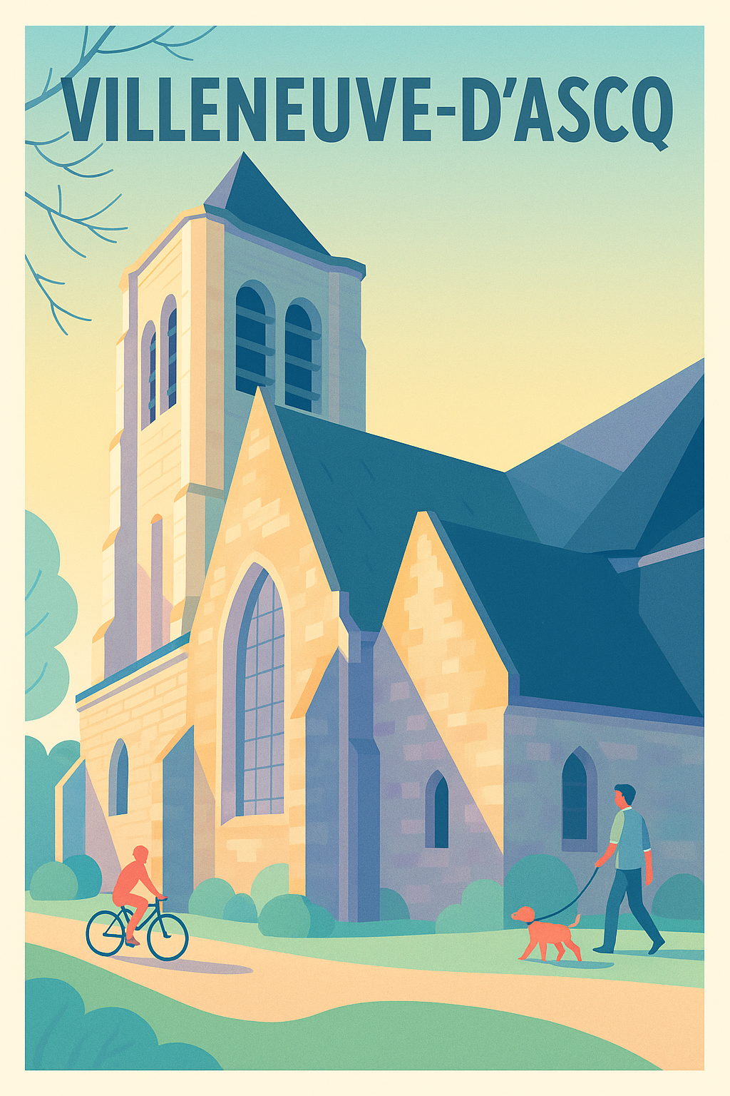 Affiche de Villeneuve-d'Ascq - Charme et sérénité au cœur de la ville