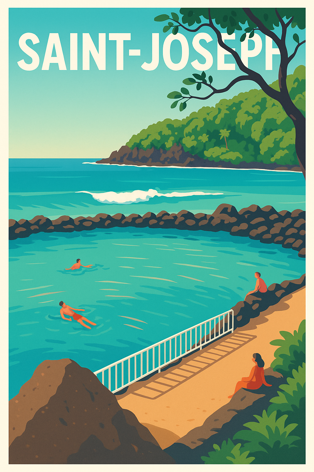 Affiche Saint-Joseph — L'évasion en bord de mer · poster d'art de Saint-Joseph