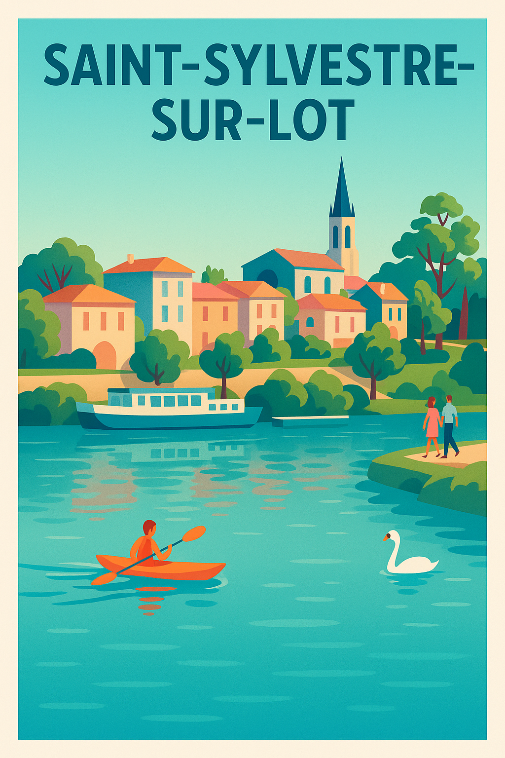 Affiche de Saint-Sylvestre-sur-Lot - Évasion au fil de l'eau