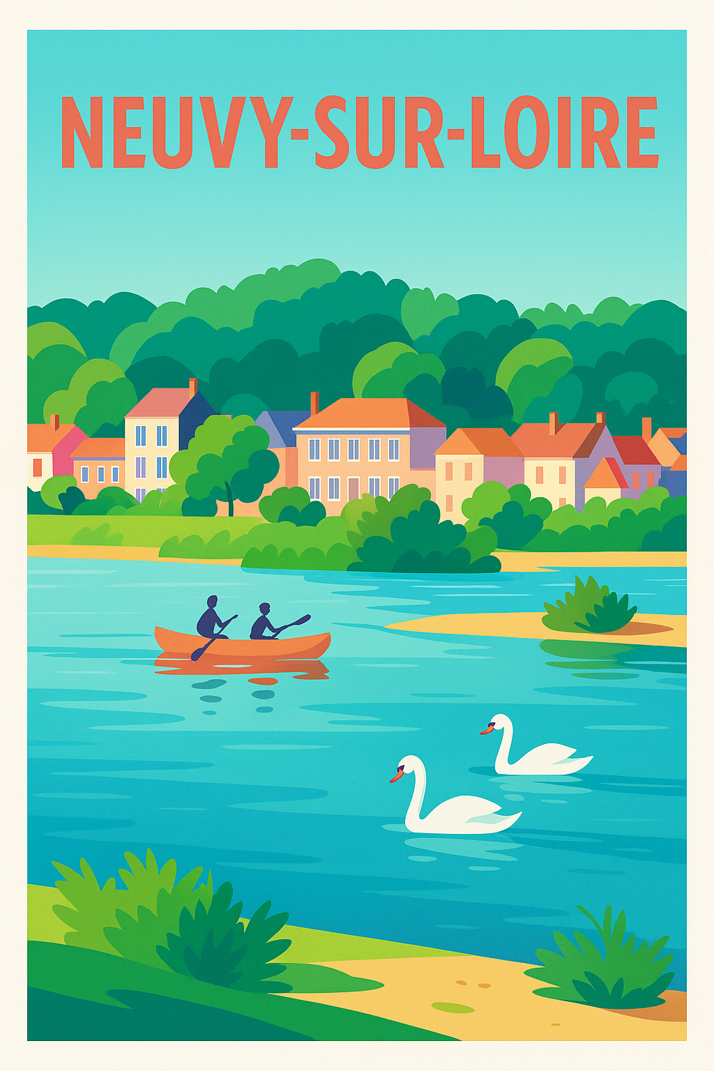 Affiche de Neuvy-sur-Loire - Charme paisible au fil de l'eau