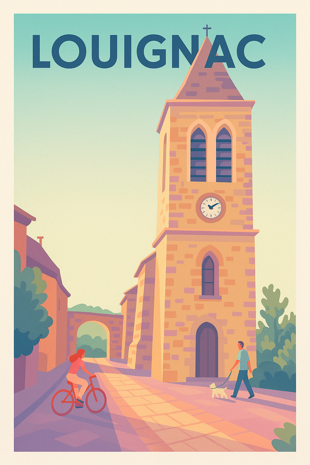 Affiche Louignac — Charme paisible et authenticité · poster d'art de Louignac