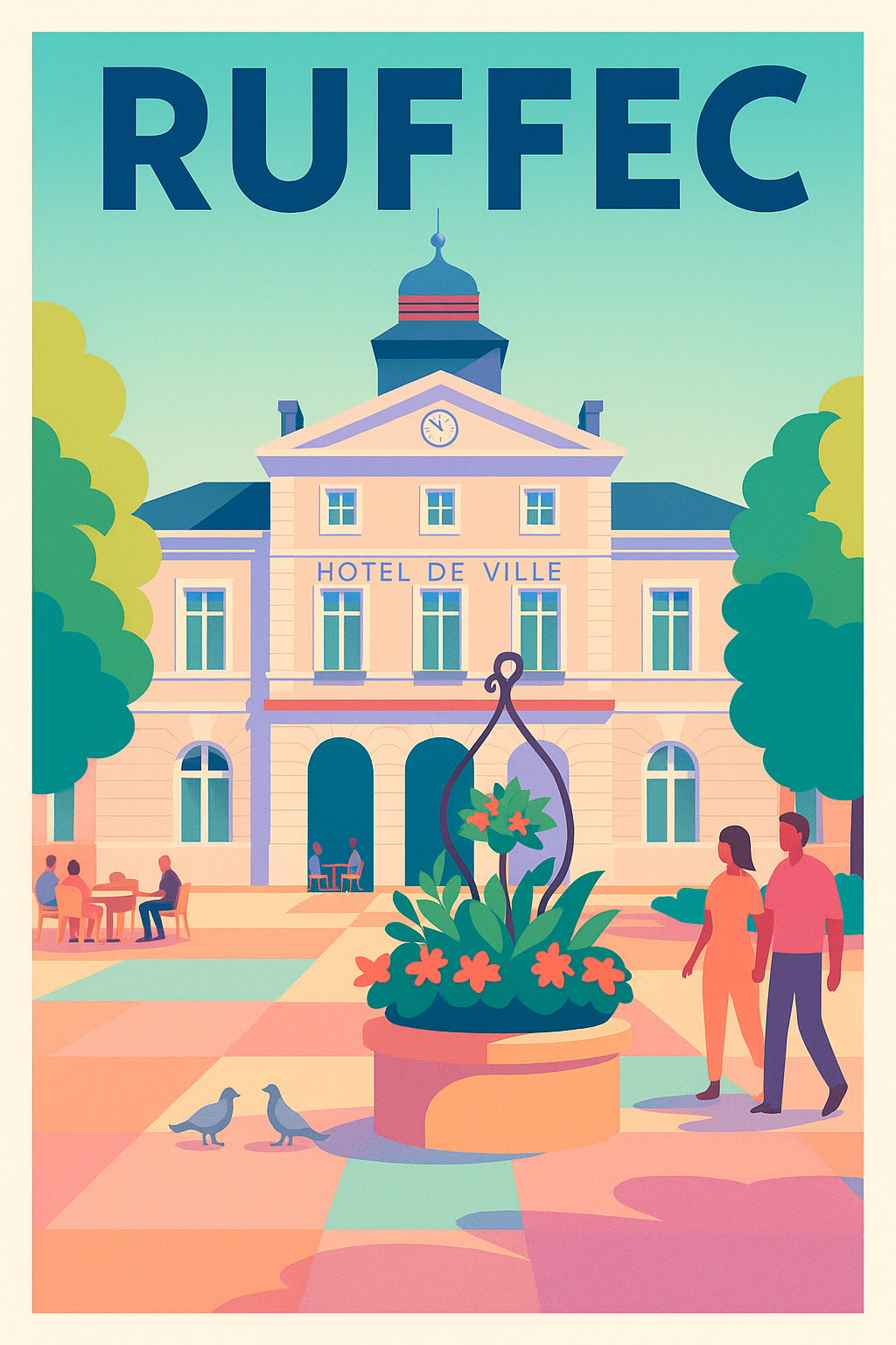 Affiche de Ruffec - Charme paisible au cœur de la ville