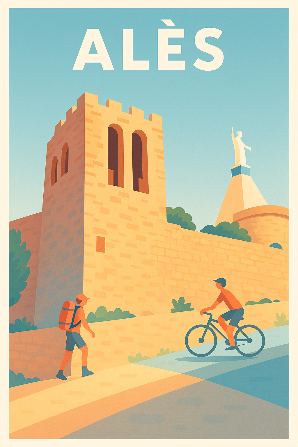Affiche Alès — Entre histoire et nature active · poster d'art de Alès