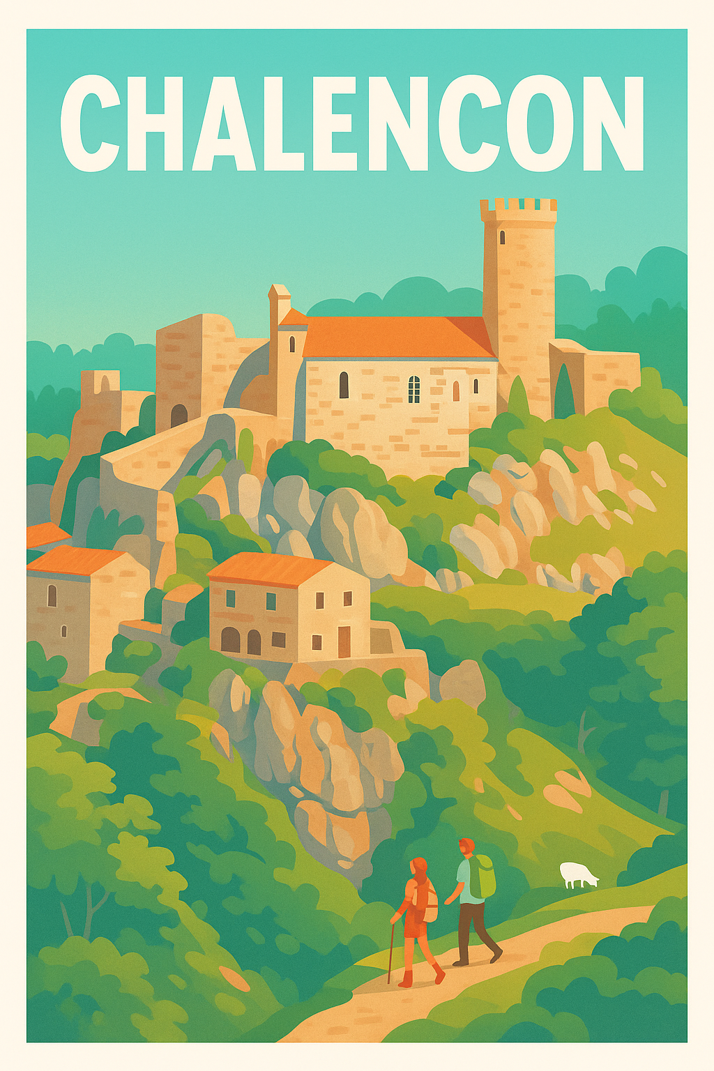Affiche Chalencon — Évasion au cœur du patrimoine médiéval · poster d'art de Chalencon