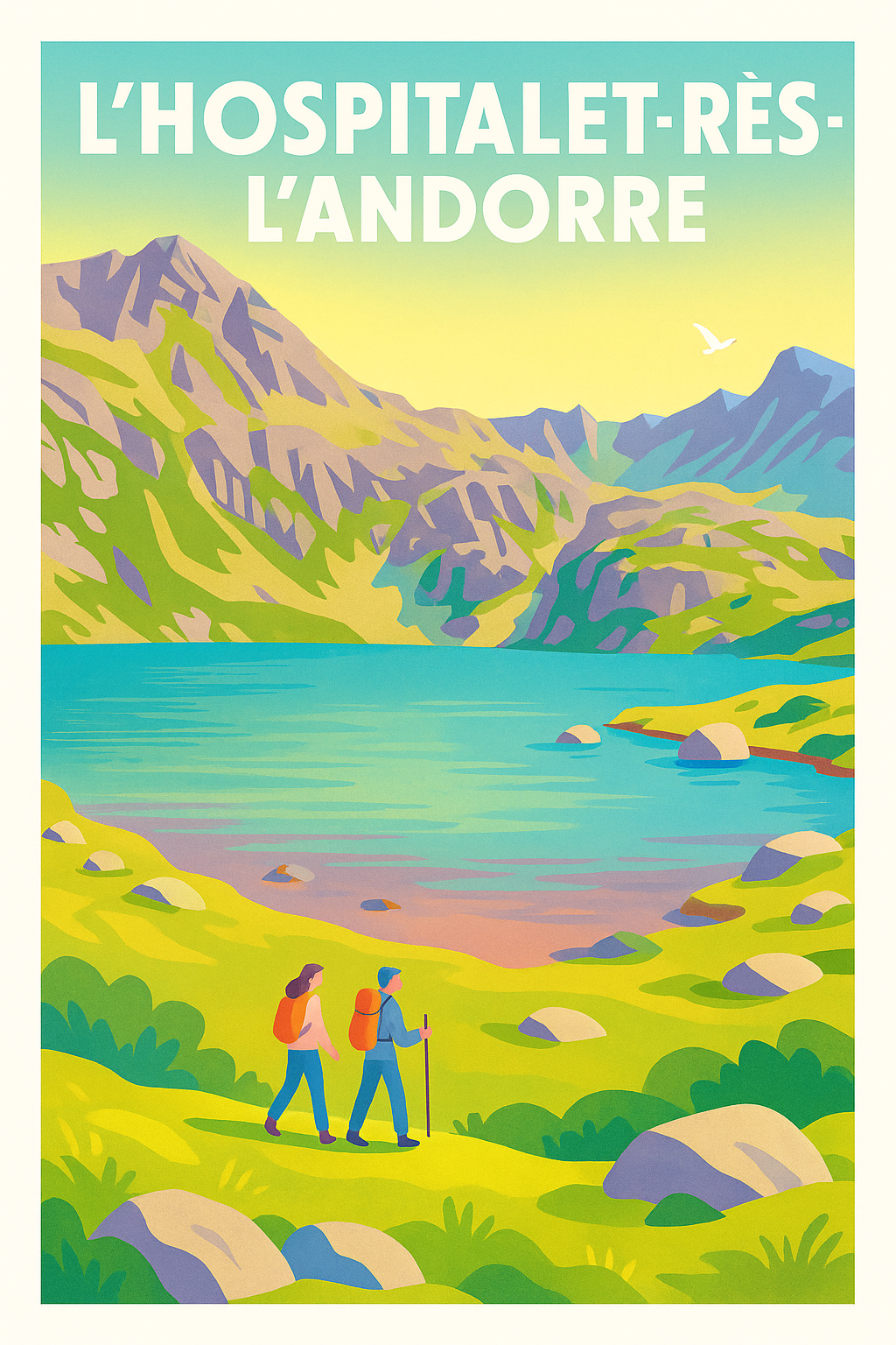Affiche L'Hospitalet-près-l'Andorre — Évasion Nature en Montagne · poster d'art de L'Hospitalet-près-l'Andorre