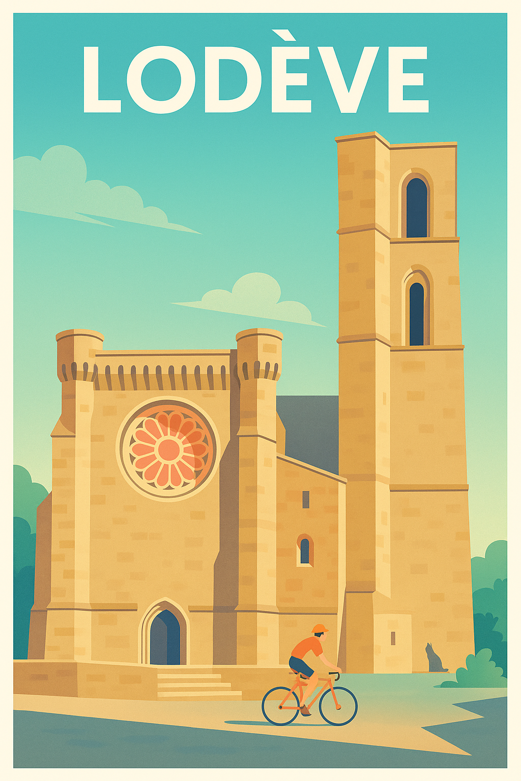 Affiche de Lodève - Architecture historique et douceur de vivre