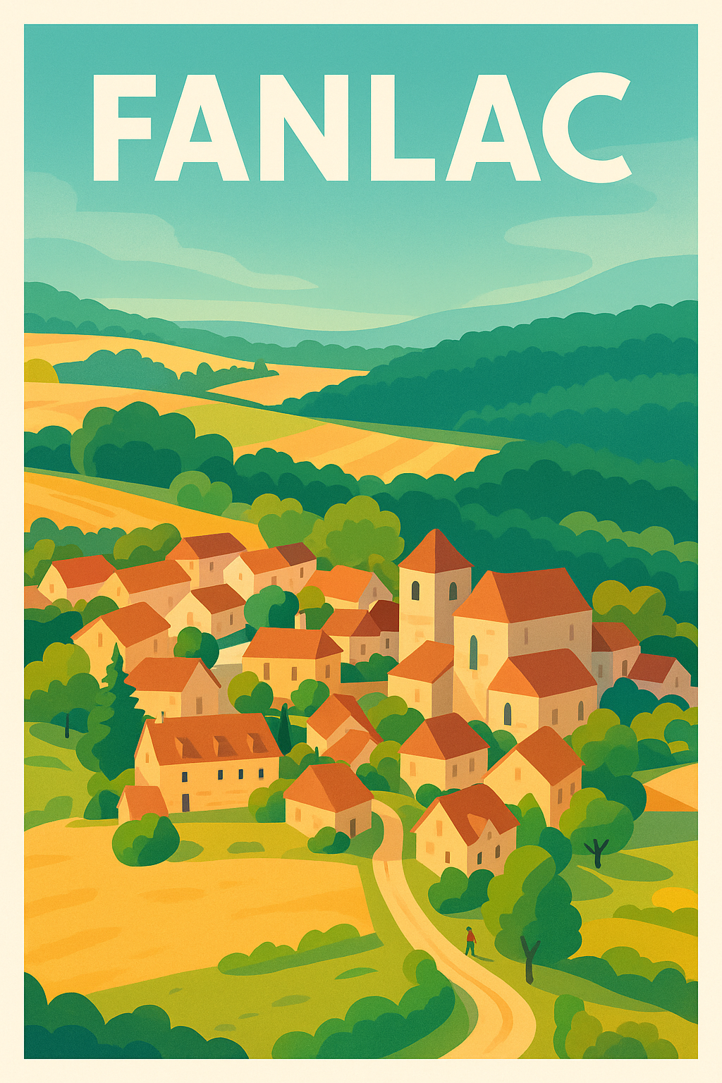 Affiche Fanlac — Charmante escapade bucolique · poster d'art de Fanlac