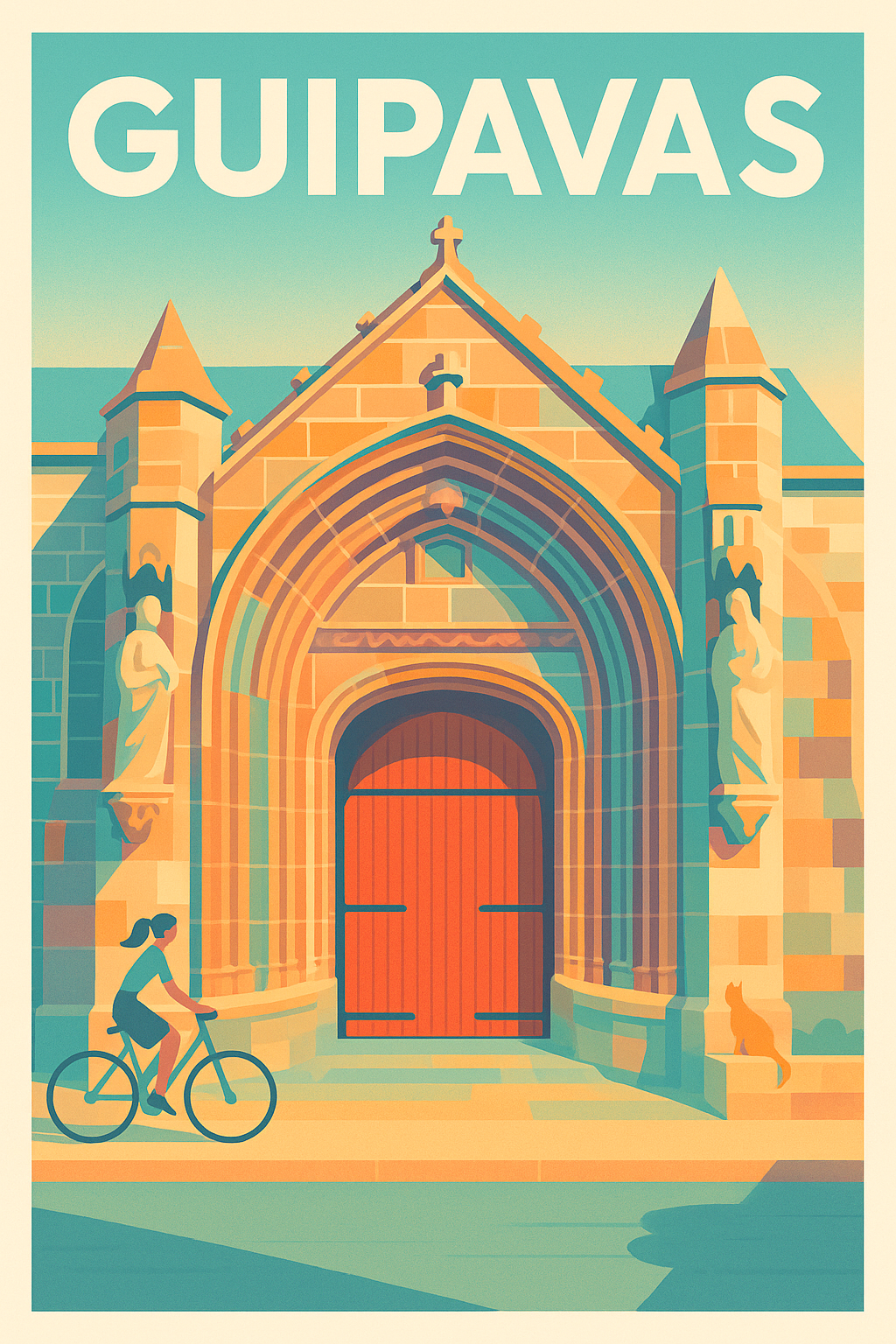 Affiche de Guipavas - Porte historique et douceur bretonne