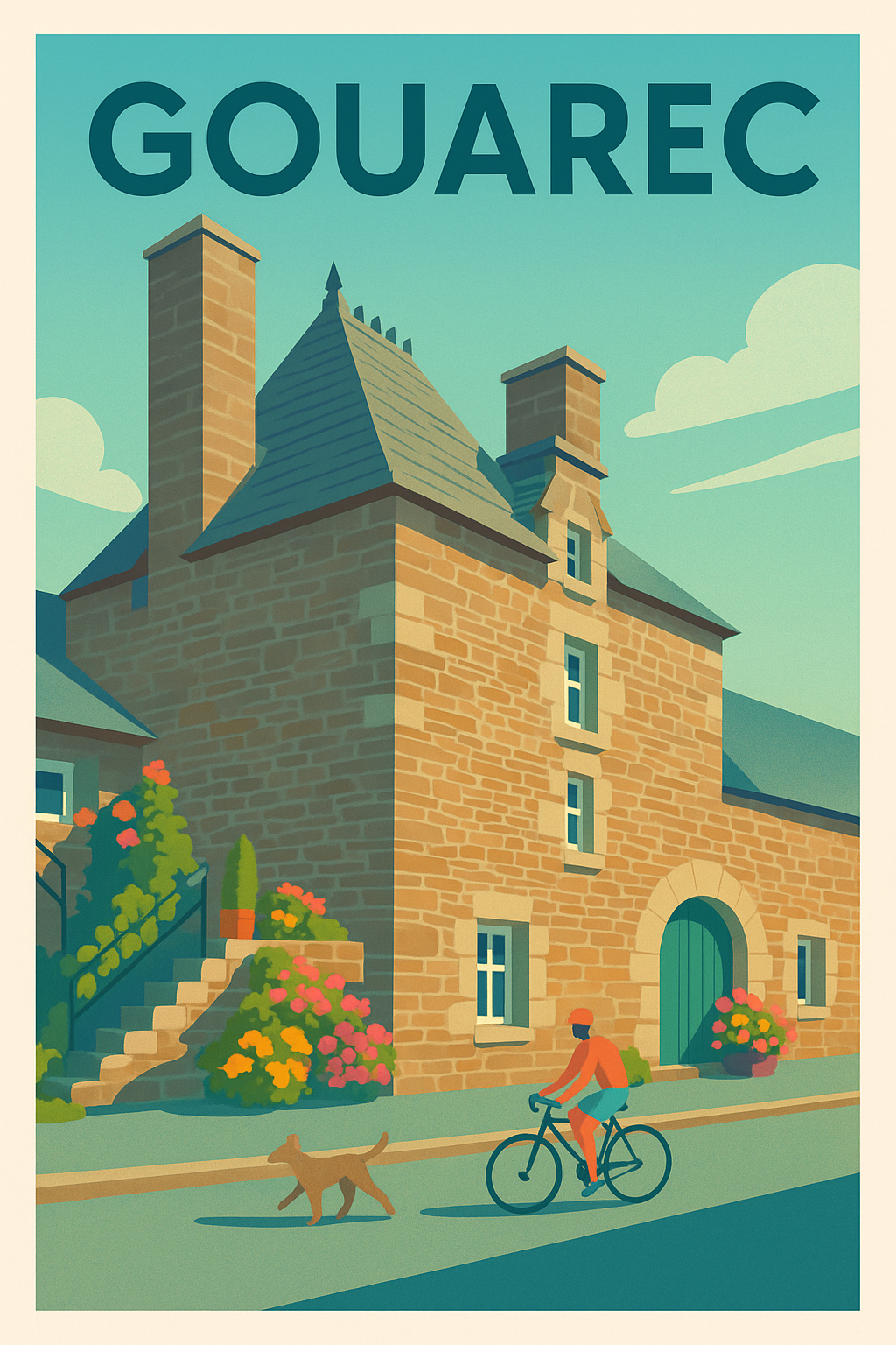 Affiche de Gouarec - Charme et douceur bretonne au fil des pierres