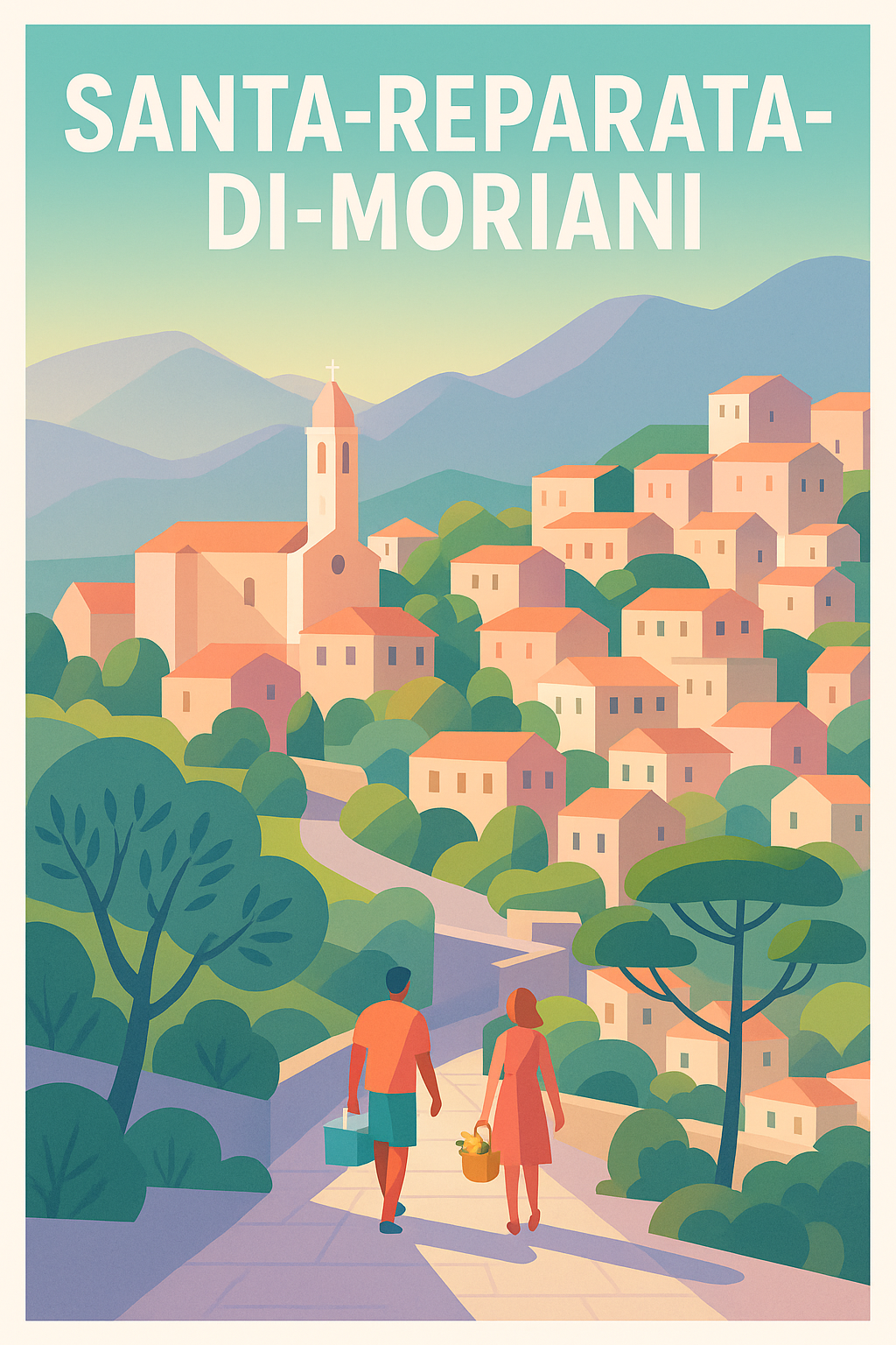 Affiche Santa-Reparata-di-Moriani — Charme et sérénité corse · poster d'art de Santa-Reparata-di-Moriani
