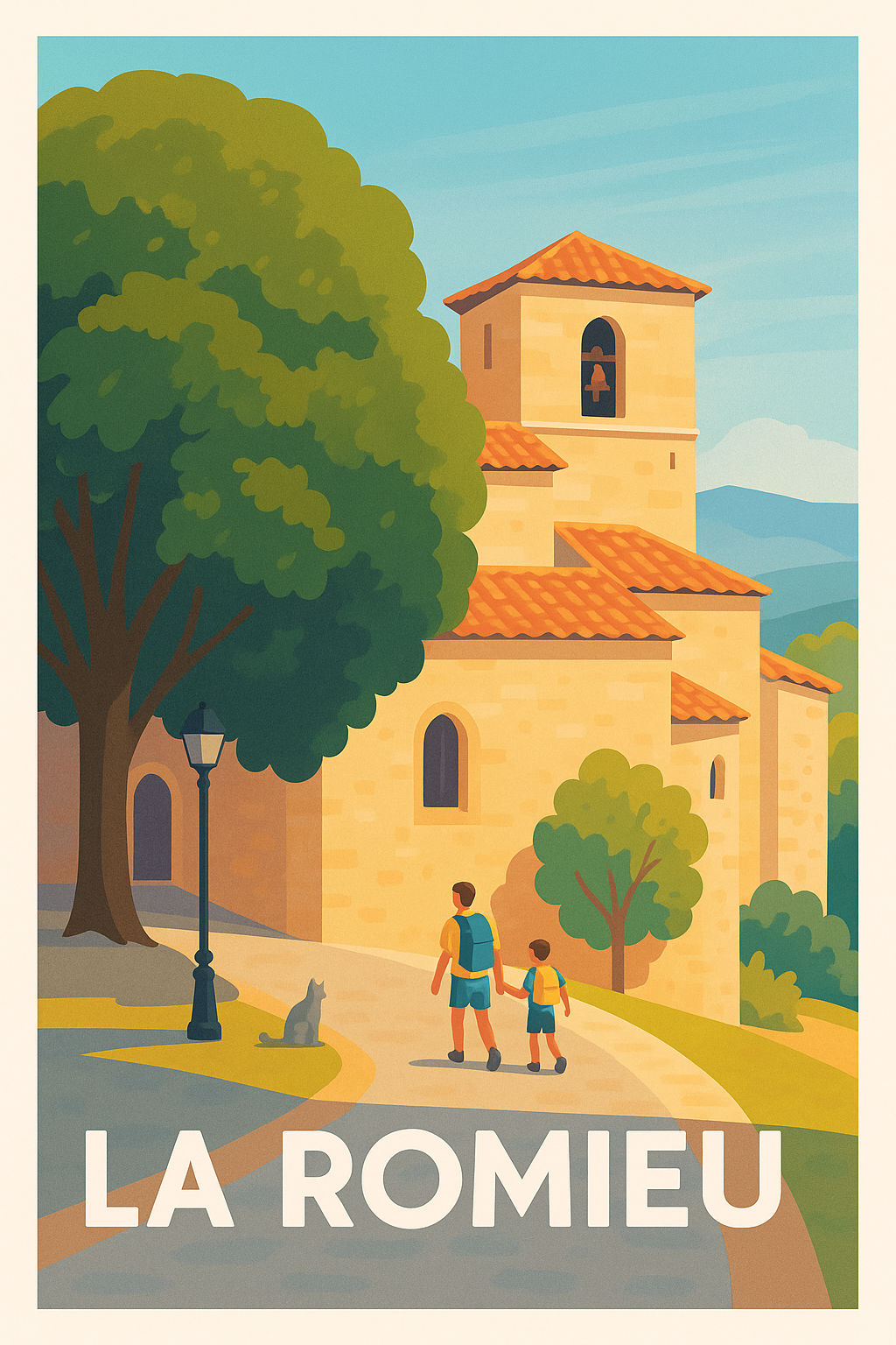 Affiche La Romieu — Balade paisible entre histoire et nature · poster d'art de La Romieu