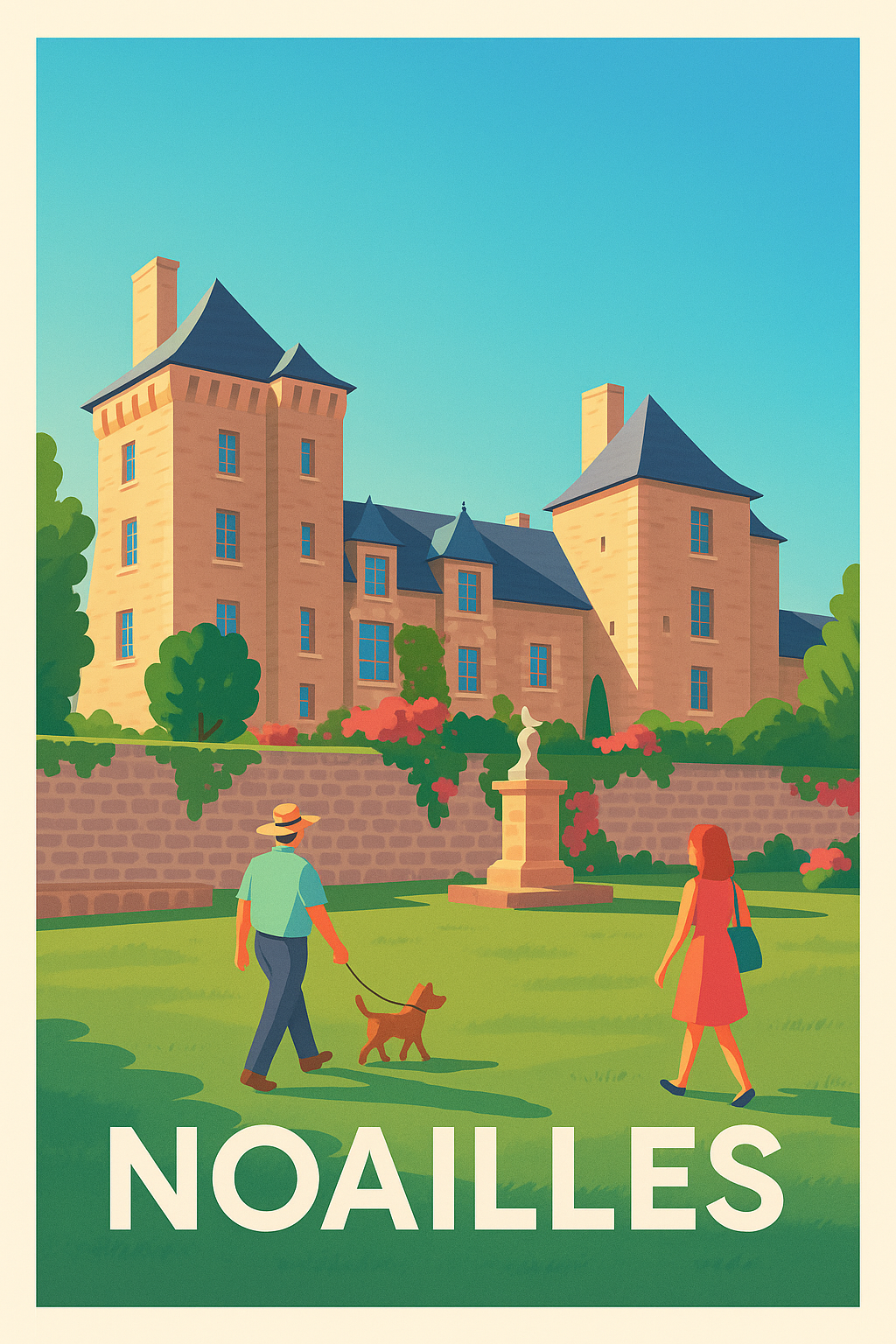 Affiche de Noailles - Charme et sérénité au cœur d'un parc historique