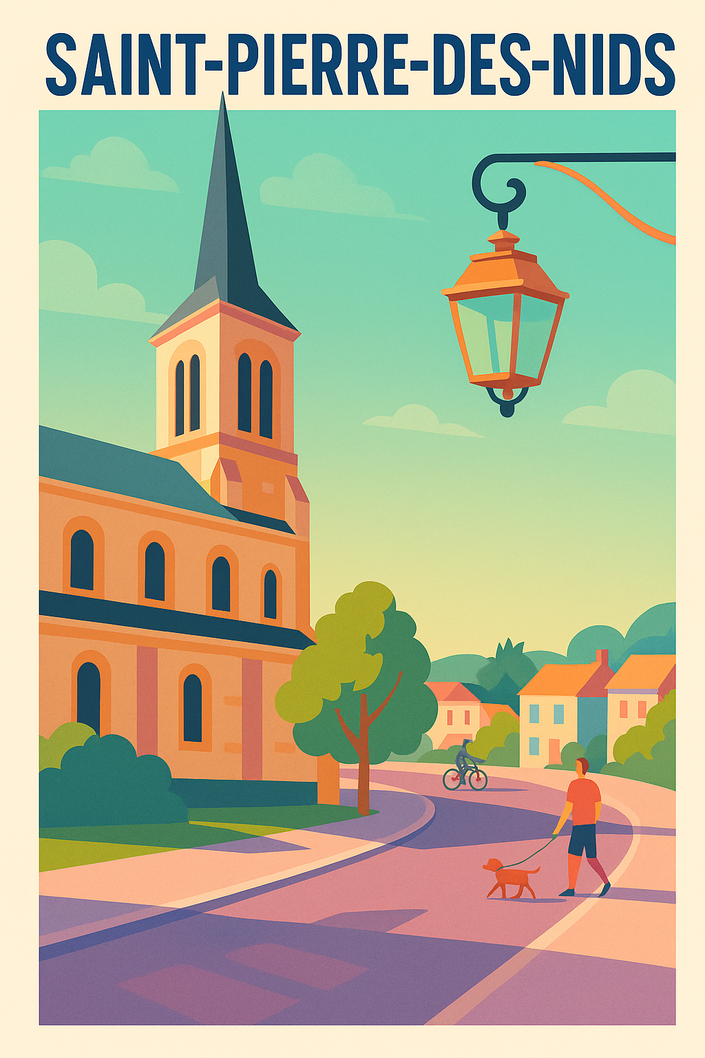 Affiche de Saint-Pierre-des-Nids - Une balade paisible au cœur du village