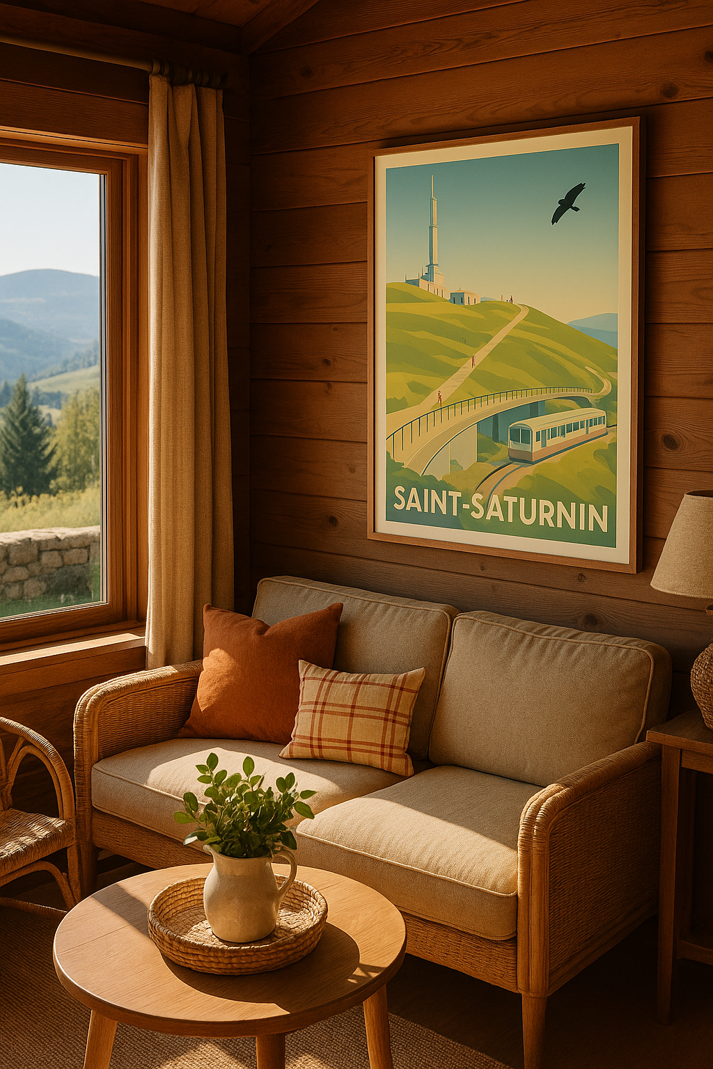 Mise en situation Affiche de Saint-Saturnin - Harmonie entre nature et modernité