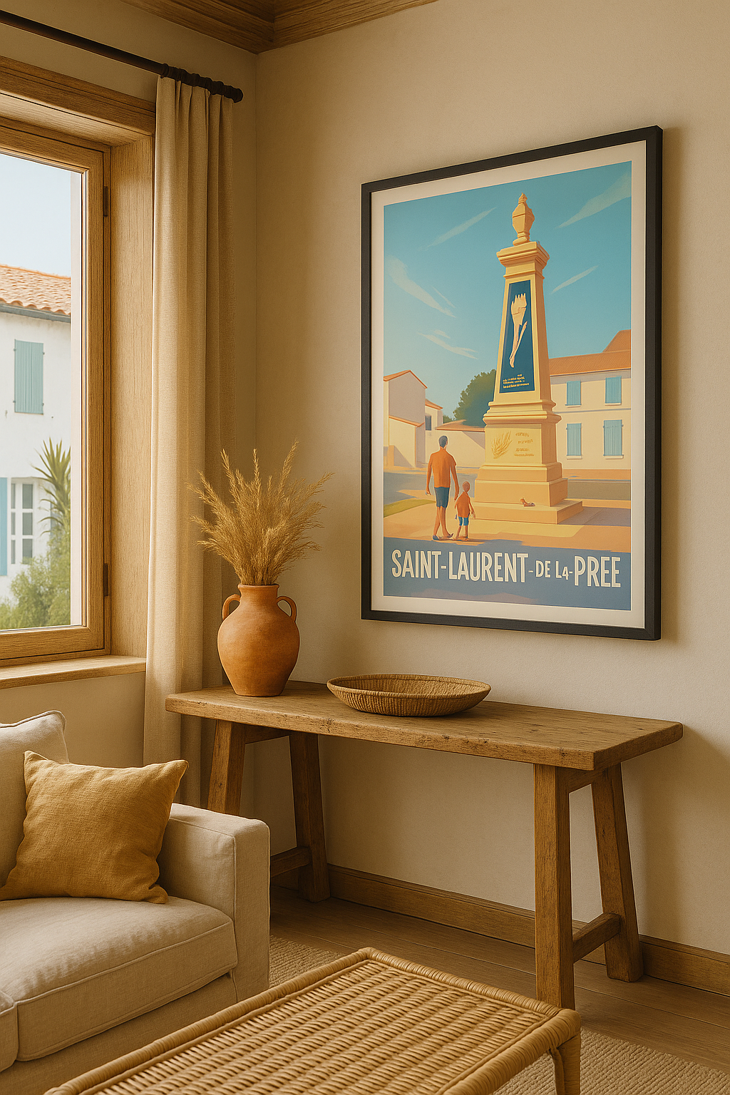 Mise en situation Affiche de Saint-Laurent-de-la-Prée - Promenade au Monument historique