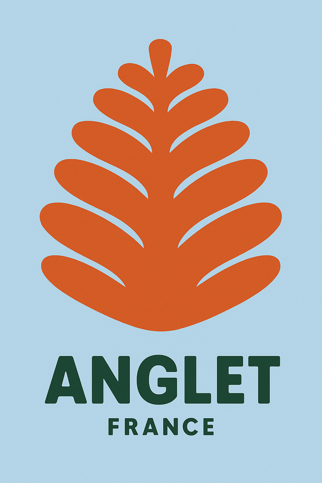 Affiche Anglet — Élégance et nature stylisée · poster d'art de Anglet