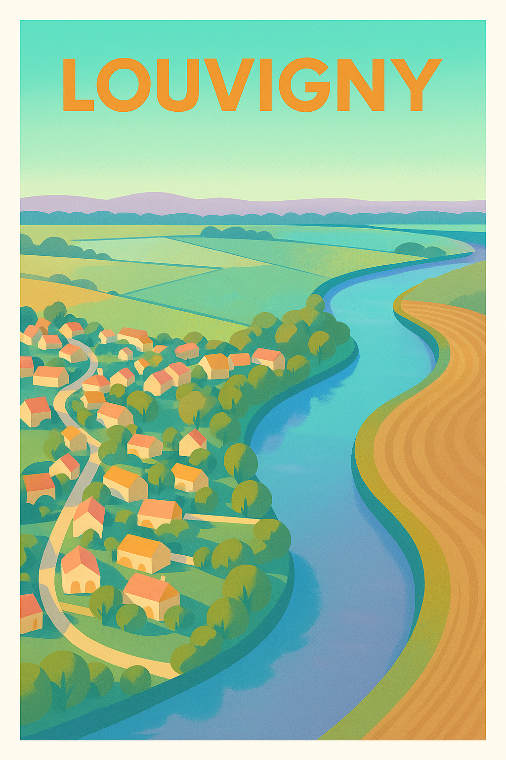 Affiche de Louvigny - Charme paisible au bord de la rivière