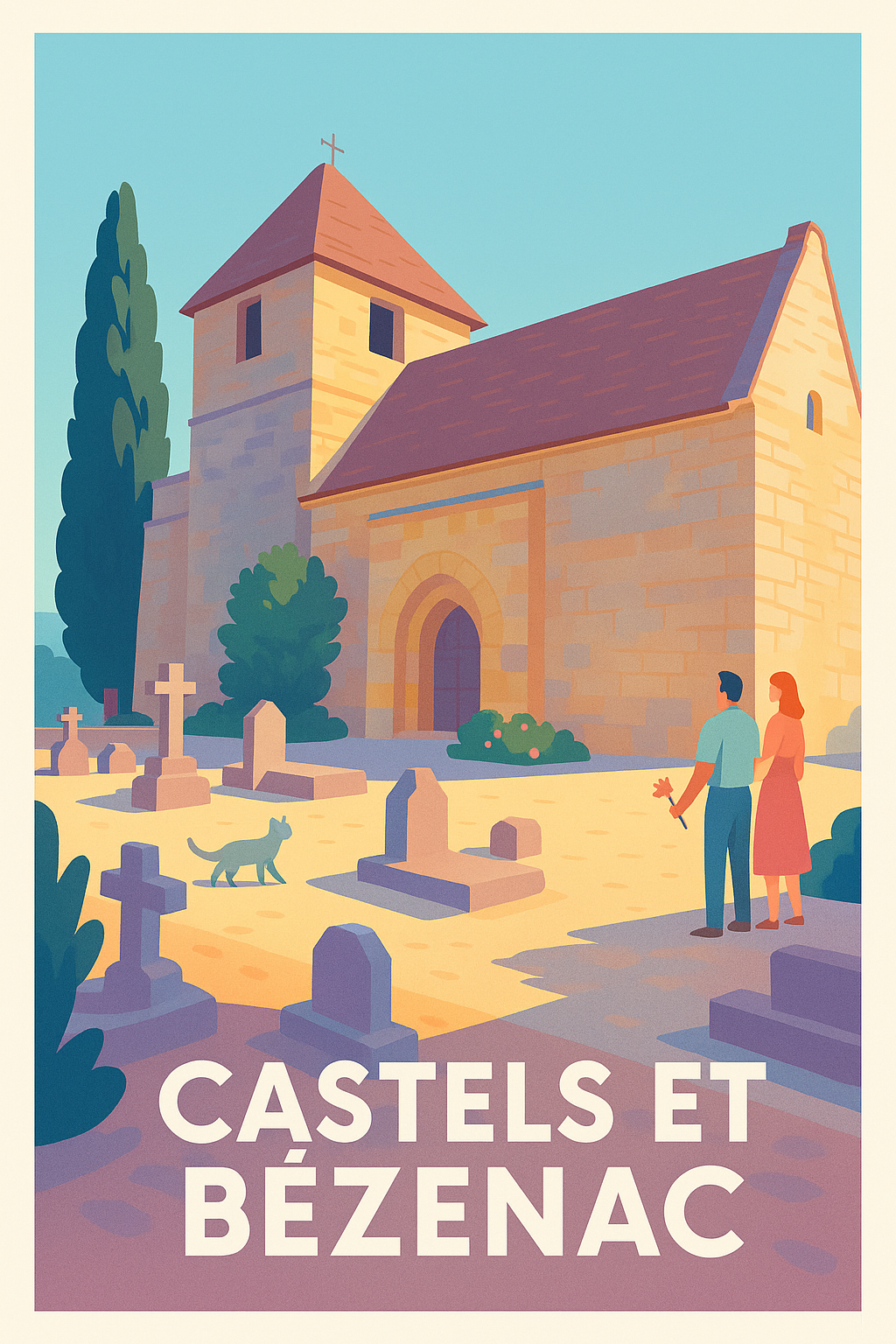 Affiche Castels et Bézenac — L'esprit authentique du Périgord · poster d'art de Castels et Bézenac
