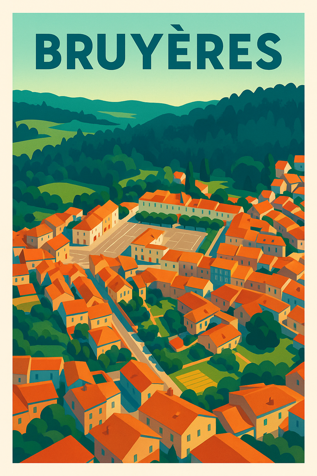 Affiche de Bruyères - Un havre de paix en pleine nature