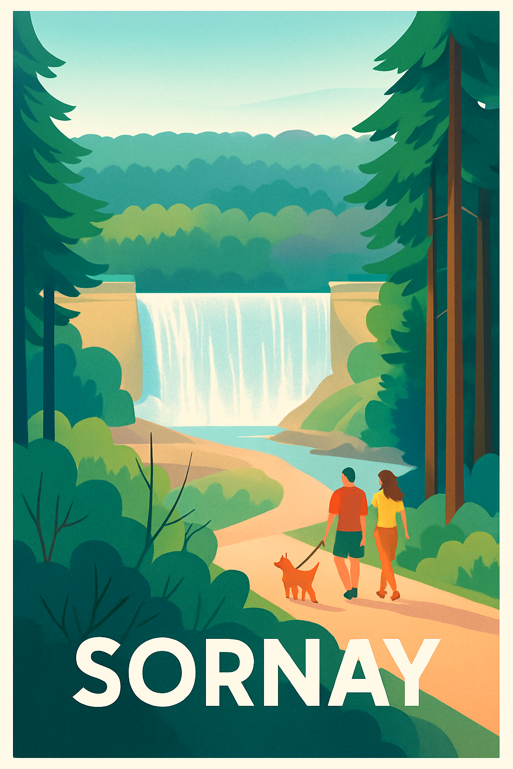 Affiche de Sornay - Promenade au cœur de la nature et de la cascade