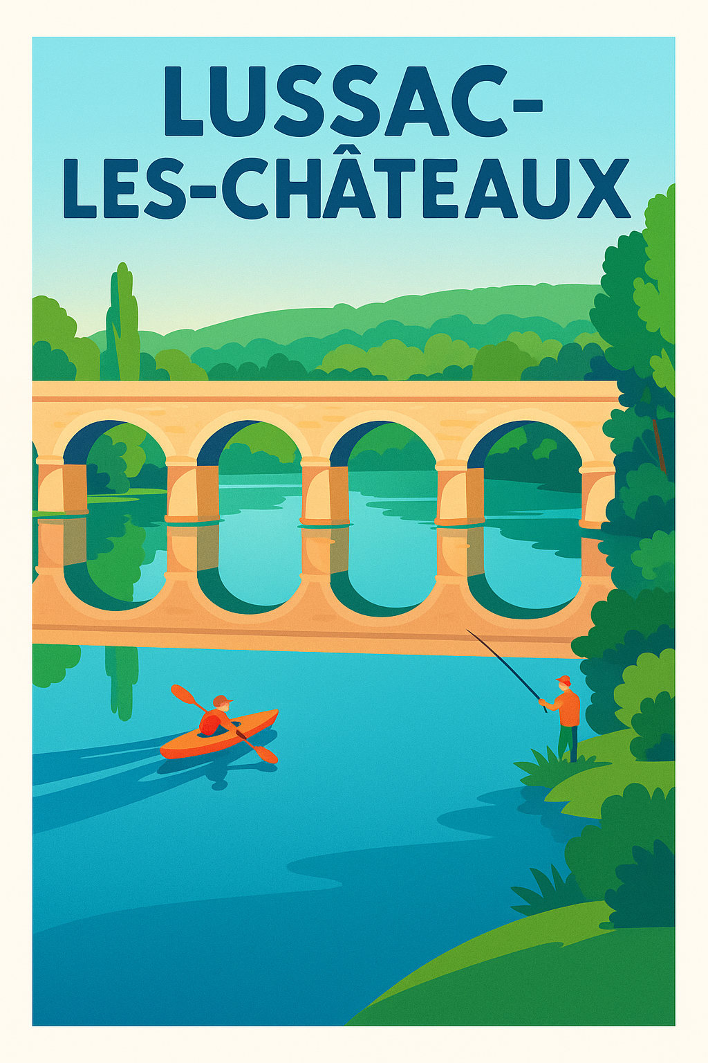 Affiche de Lussac-les-Châteaux - Escapade Nature et Détente
