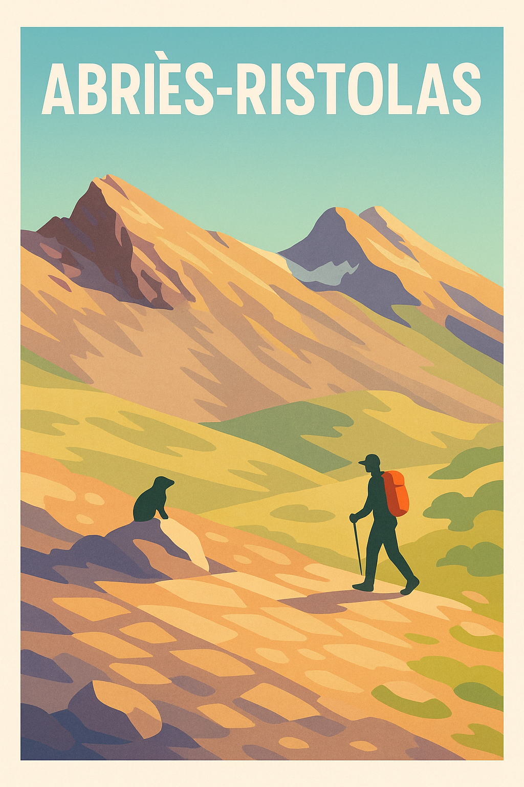 Affiche Abriès-Ristolas — Évasion et randonnée en haute montagne · poster d'art de Abriès-Ristolas