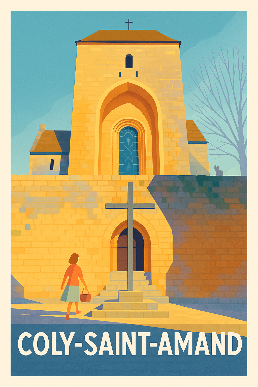 Affiche Coly-Saint-Amand — Charme historique au cœur du Périgord · poster d'art de Coly-Saint-Amand