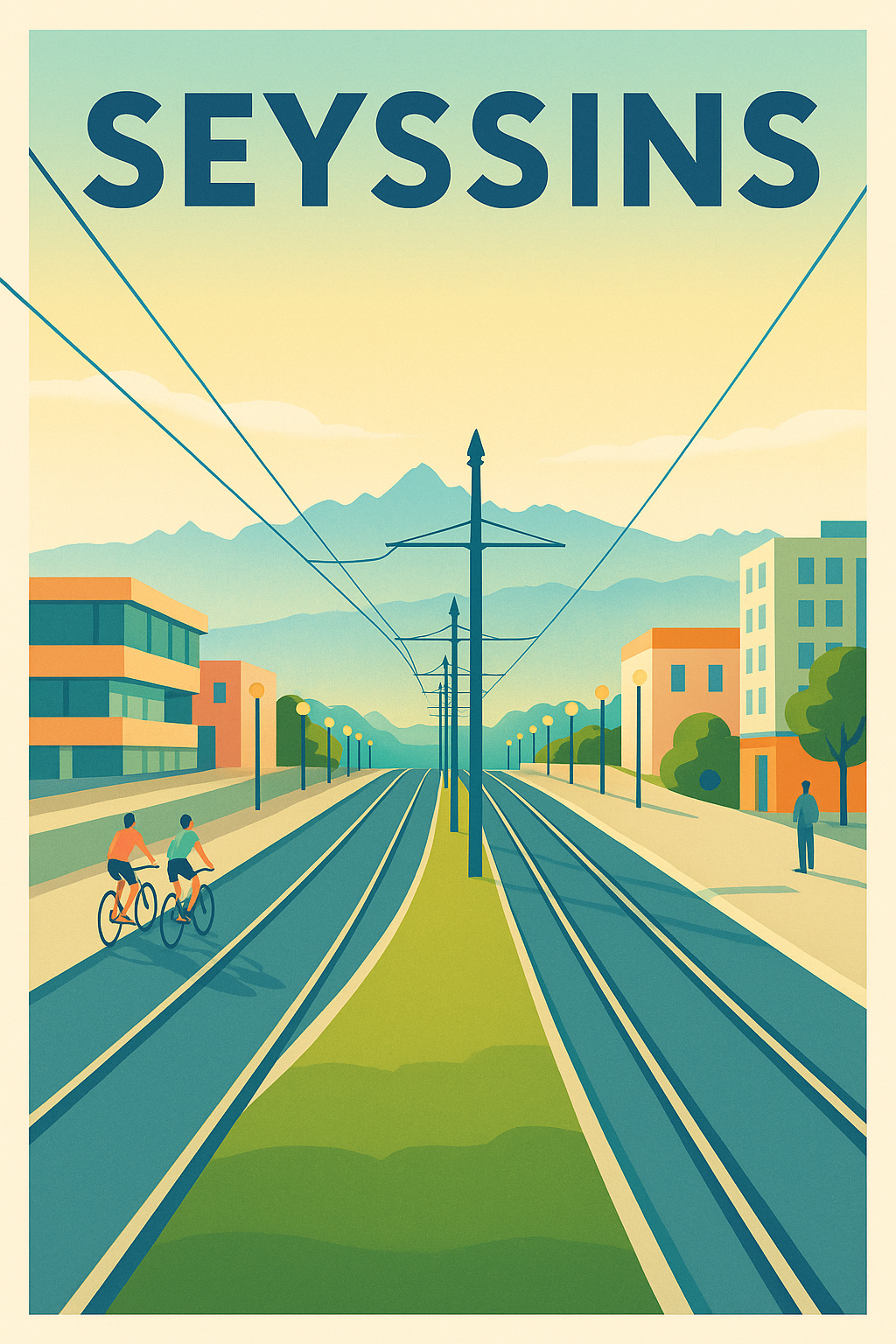 Affiche de Seyssins - Une promenade urbaine entre nature et modernité