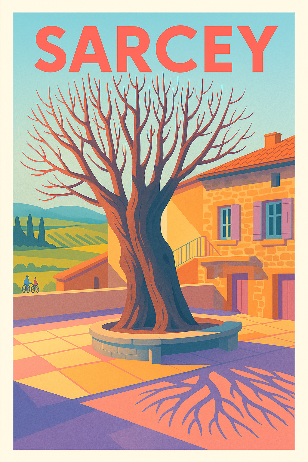 Affiche de Sarcey - Charme et Sérénité au Cœur du Village