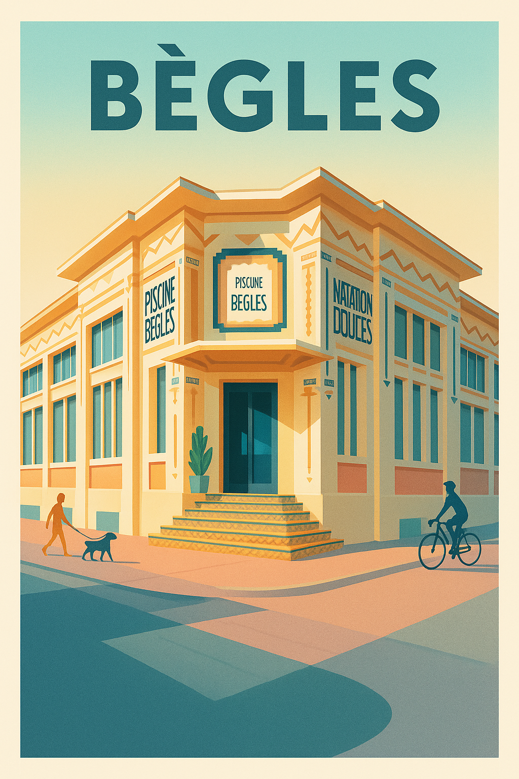 Affiche de Bègles - Charme Art Déco et Vie Locale