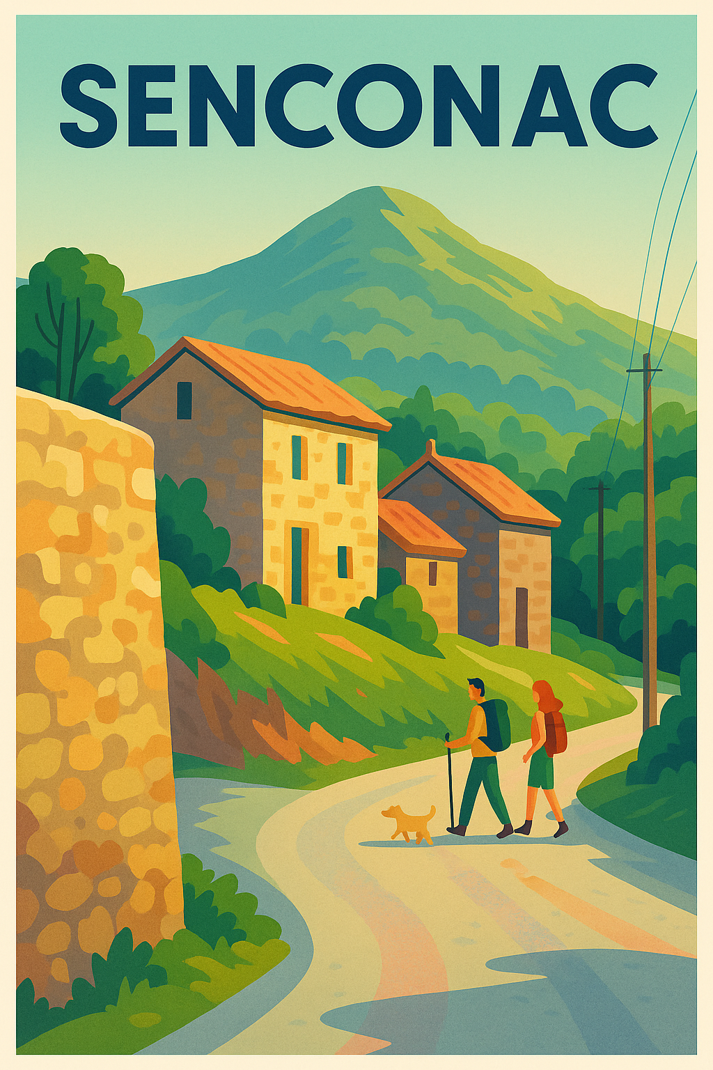 Affiche Senconac — Randonnée et nature préservée · poster d'art de Senconac