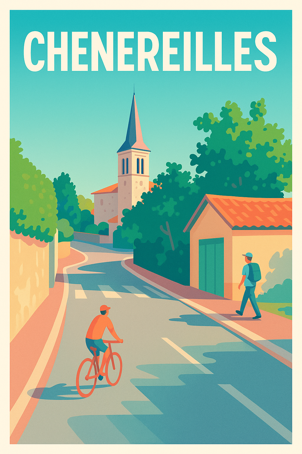 Affiche Chéneireilles — Lumières et douceur d'une balade tranquille · poster d'art de Chéneireilles
