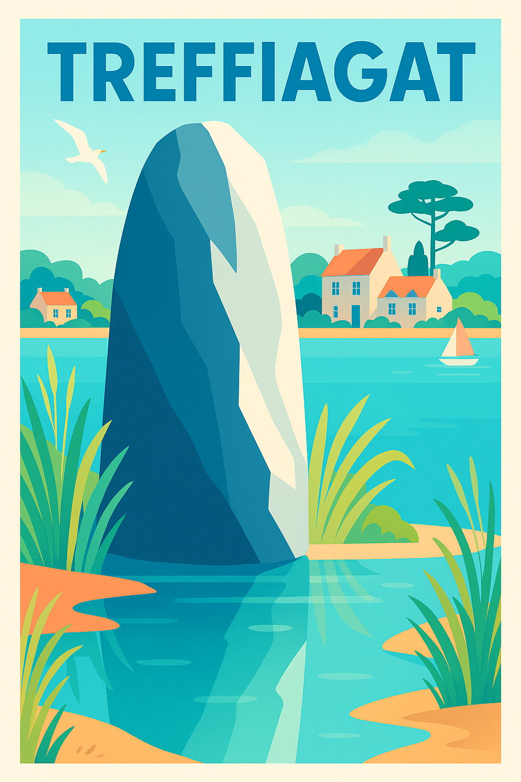 Affiche de Treffiagat - Tranquillité et nature en bord de mer
