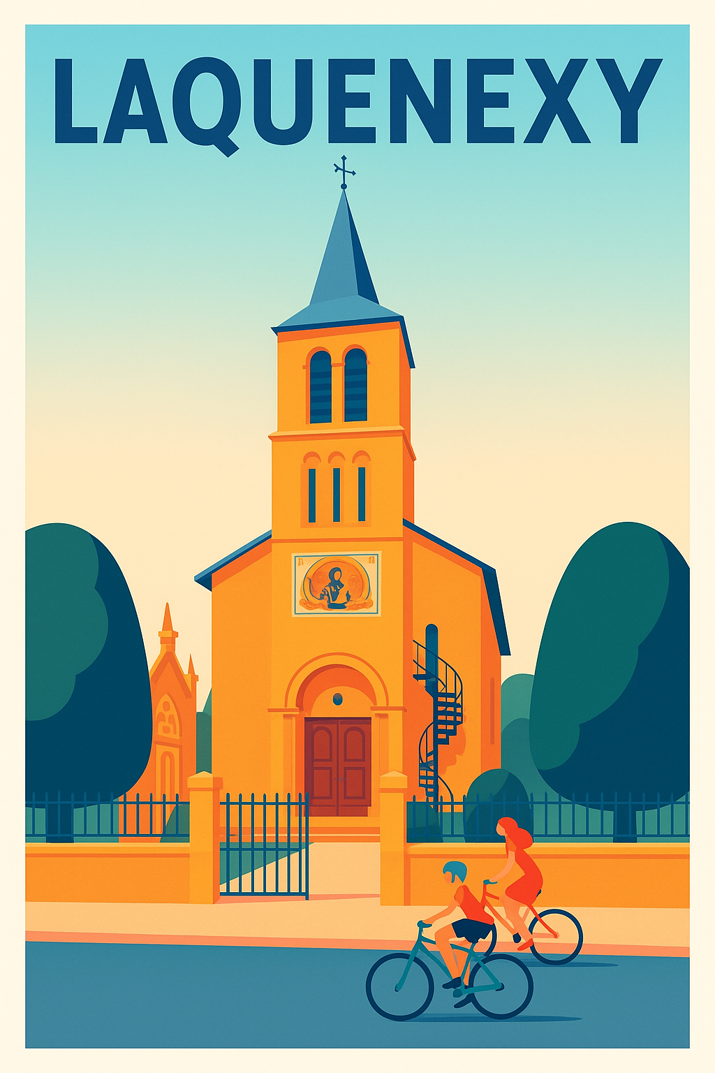 Affiche de Laquenexy - L'église et ses Balades à Vélo