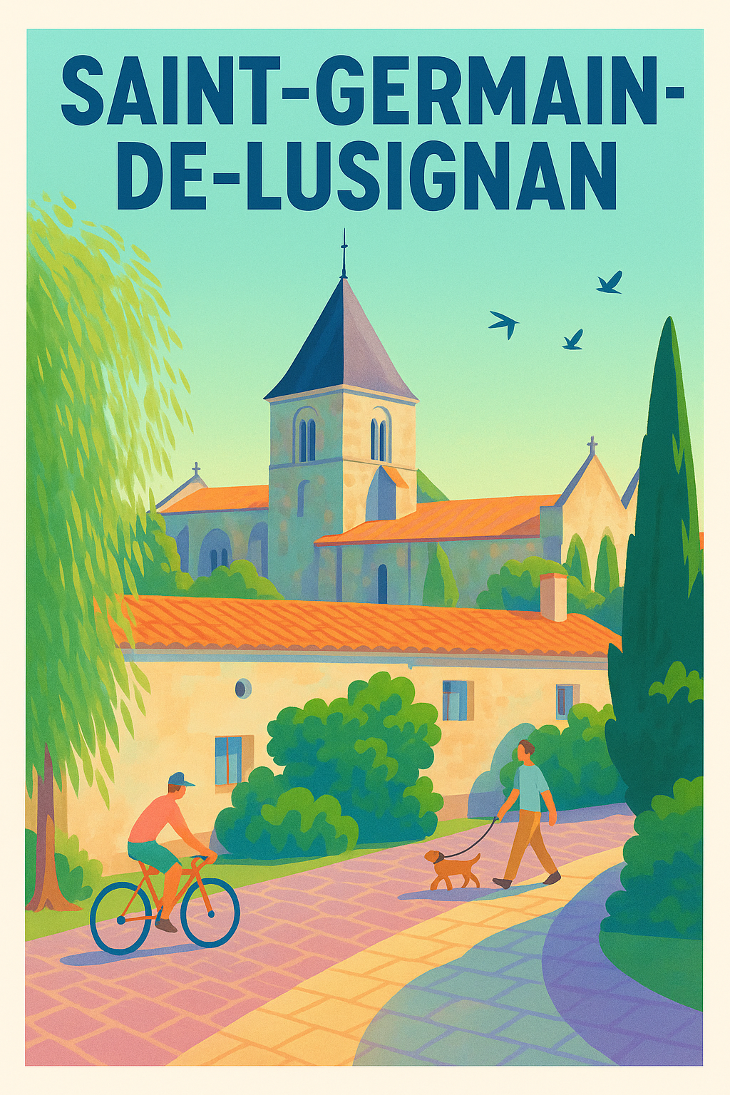 Affiche de Saint-Germain-de-Lusignan - Charme paisible du village