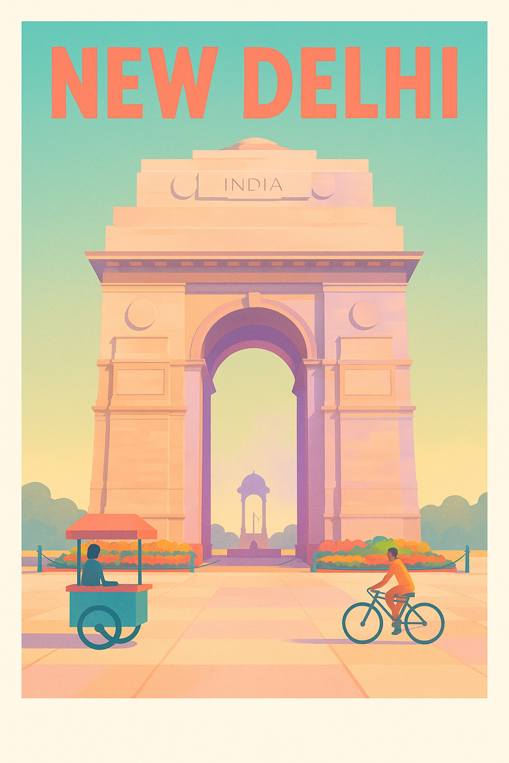 Affiche New Delhi — Évasion au cœur de l'Inde historique · poster d'art de New Delhi