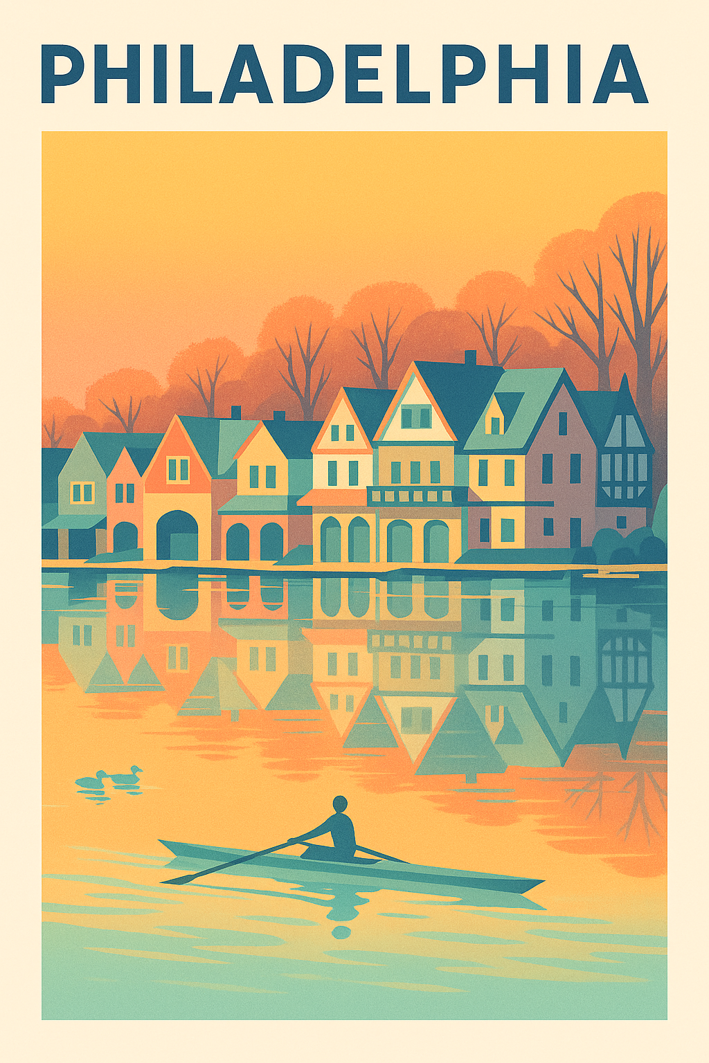 Affiche de Philadelphia - Sérénité au fil de l'eau