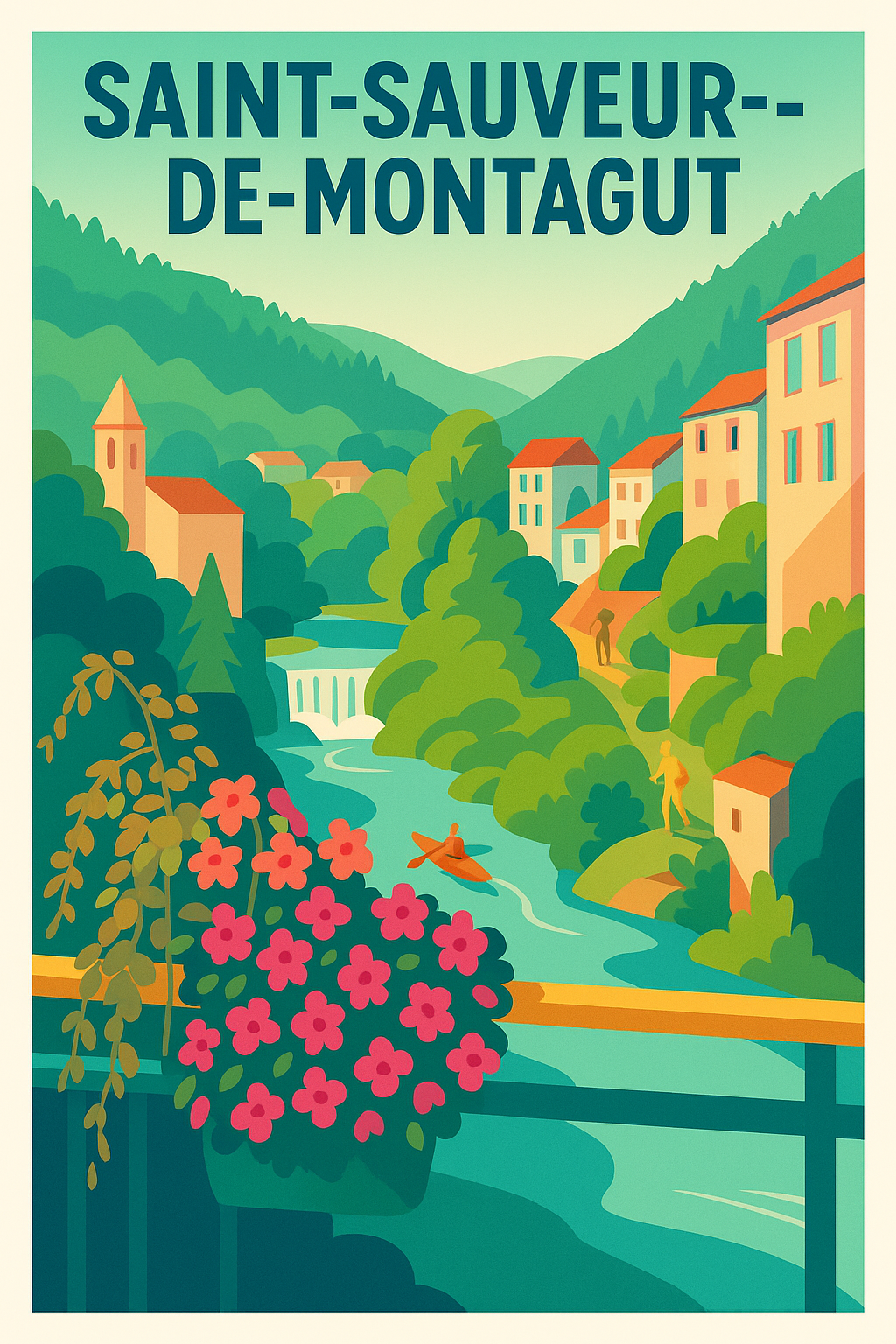 Affiche de Saint-Sauveur-de-Montagut - Charme et nature au cœur de la vallée