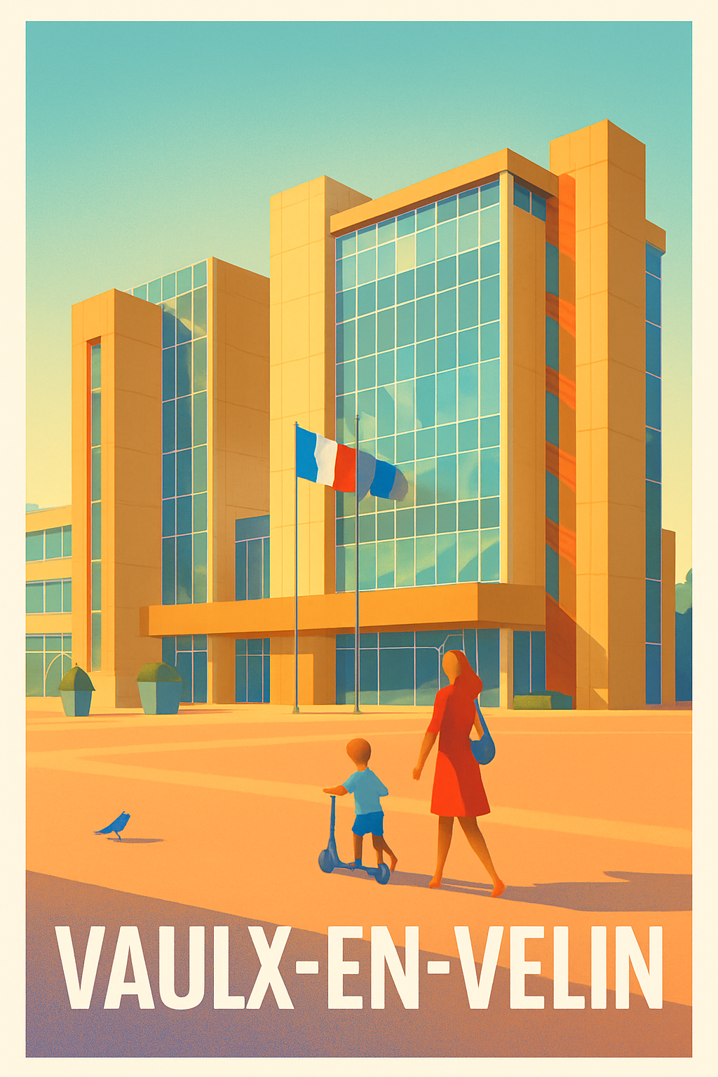 Affiche de Vaulx-en-Velin - Lumières urbaines modernes