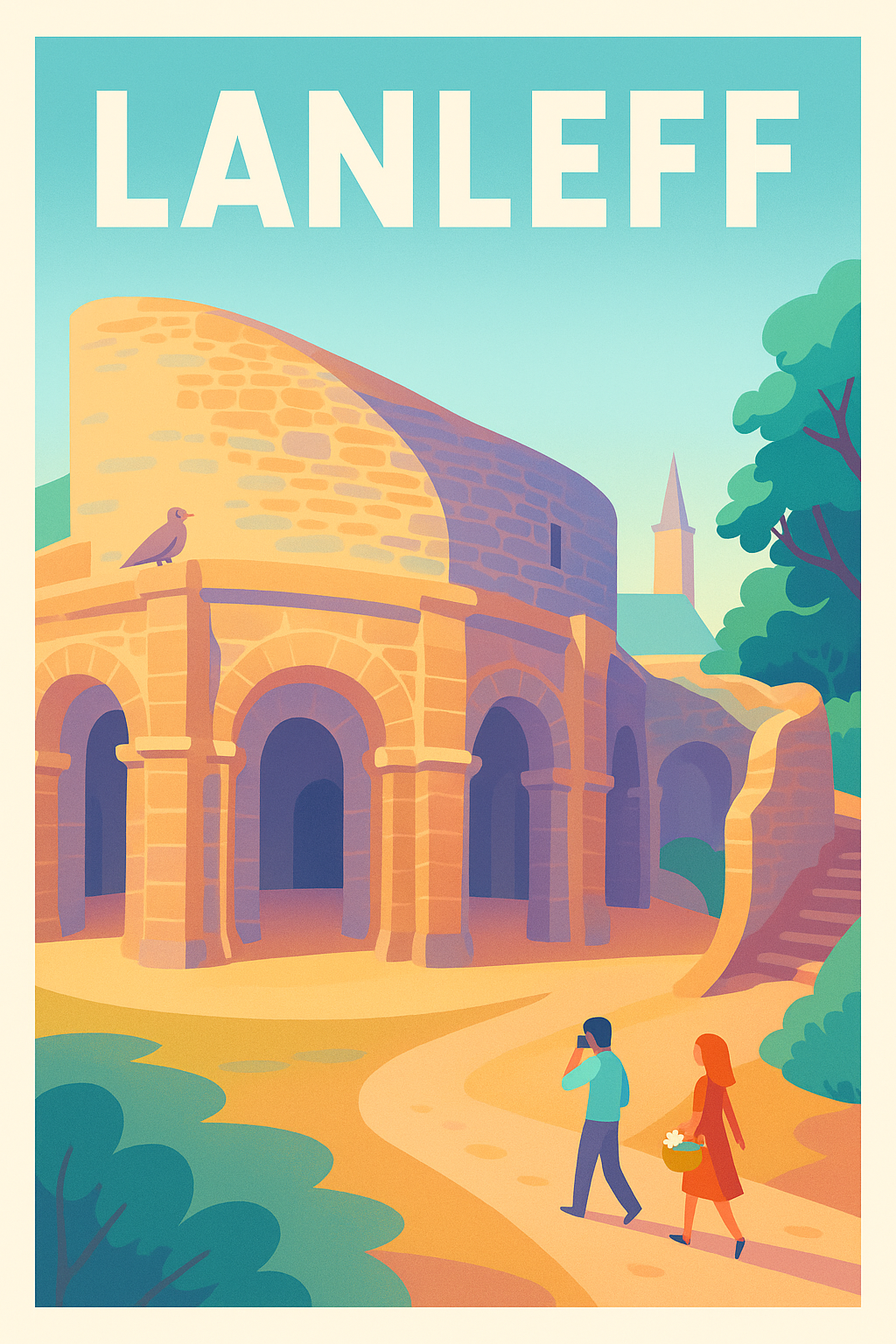 Affiche Lanleff — Voyage au cœur d'un patrimoine unique · poster d'art de Lanleff