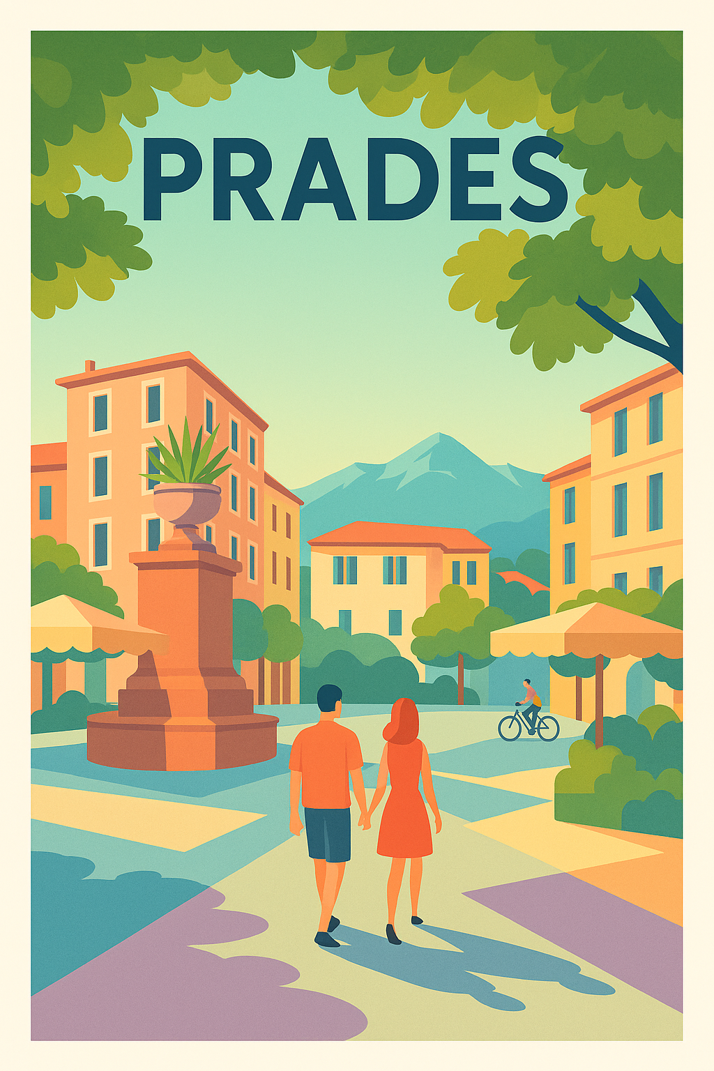 Affiche Prades — Une escapade romantique au cœur des Pyrénées · poster d'art de Prades