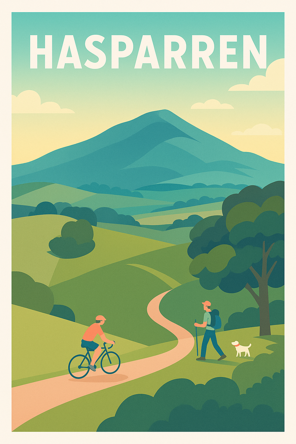 Affiche de Hasparren - Invitation à la Nature et à l'Aventure