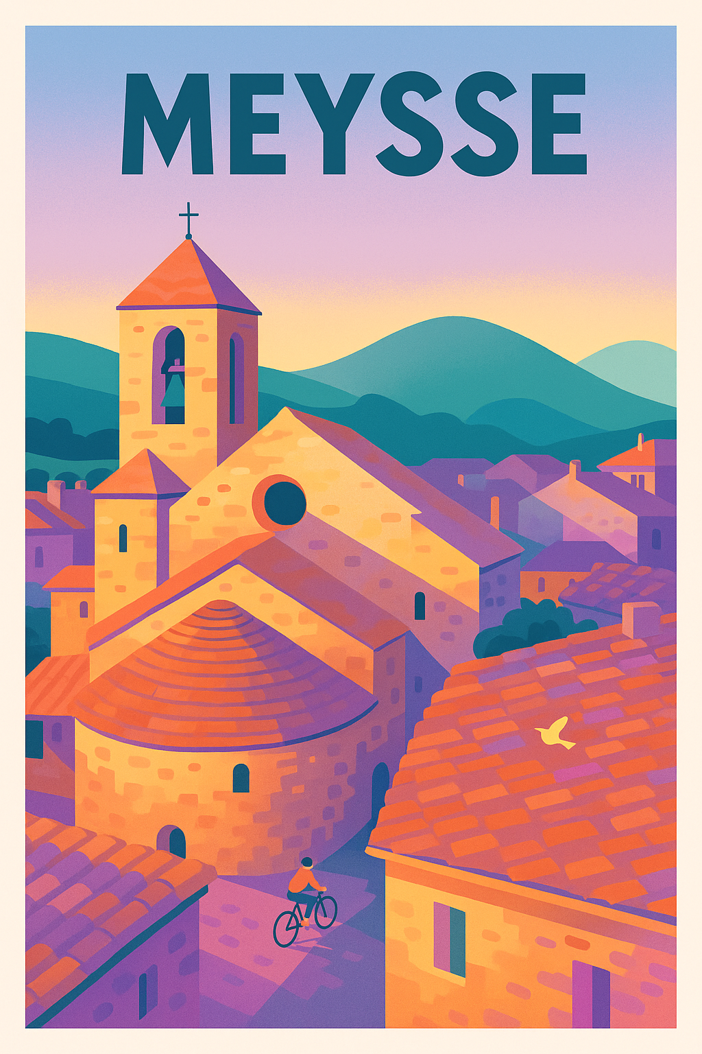 Affiche de Meysse - Charme provençal et douceur du soir