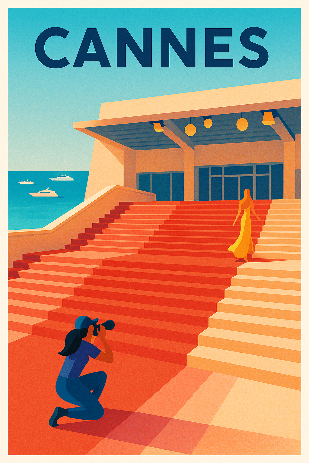 Affiche de Cannes - L'élégance et le glamour sur les célèbres marches