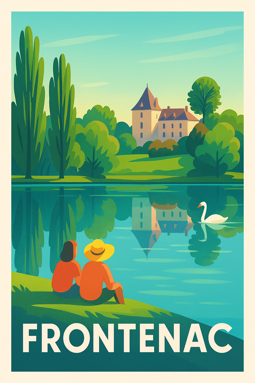 Affiche Frontenac — Douceur et sérénité au bord de l'eau · poster d'art de Frontenac