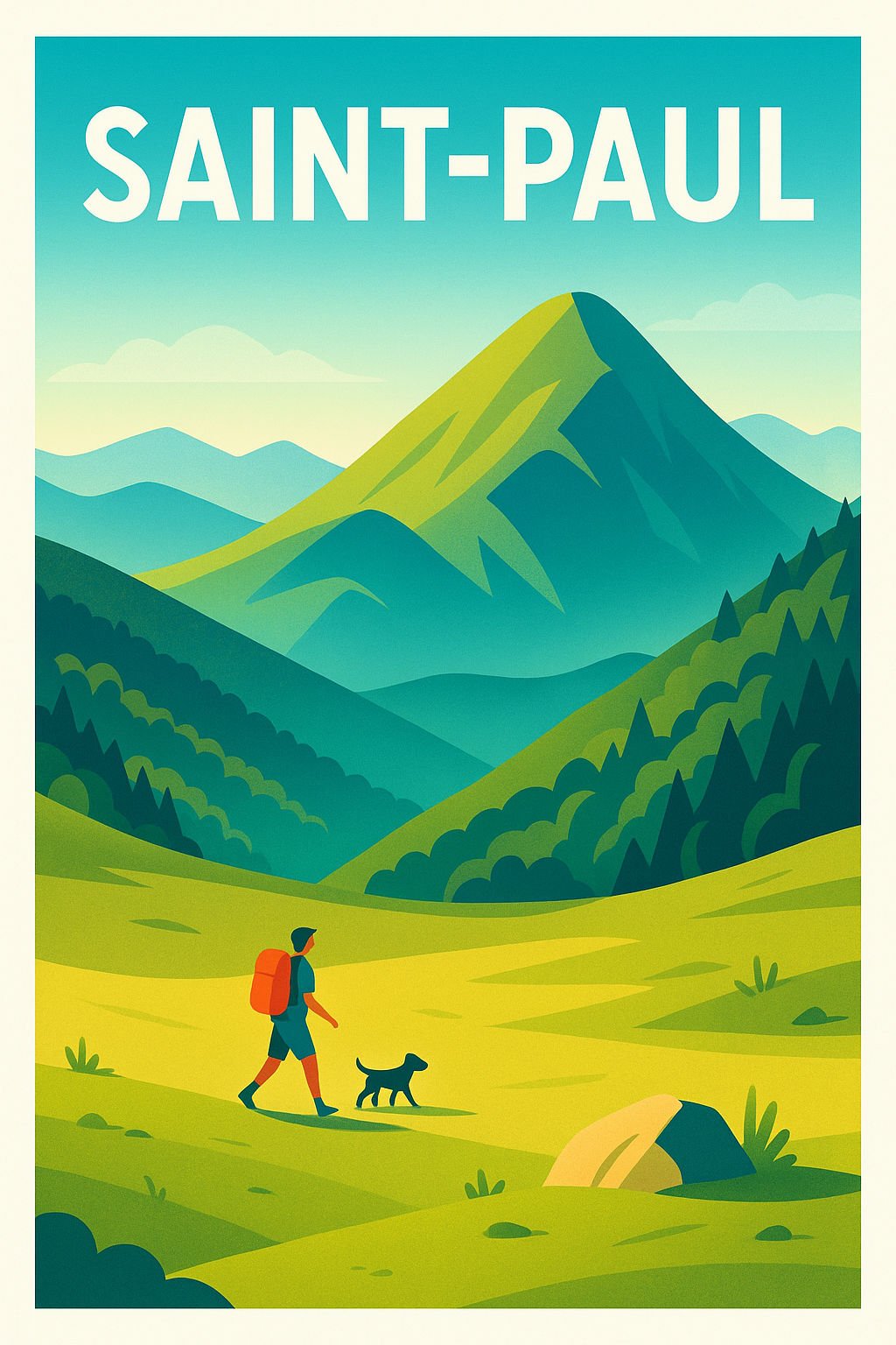 Affiche de Saint-Paul - Évasion nature et randonnée