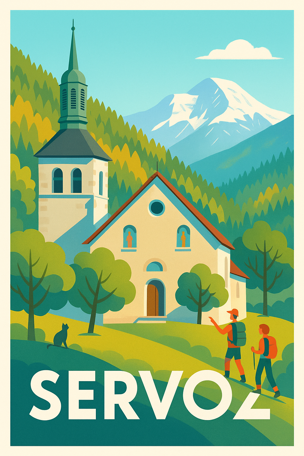 Affiche Servoz — Escapade alpine et charme authentique · poster d'art de Servoz