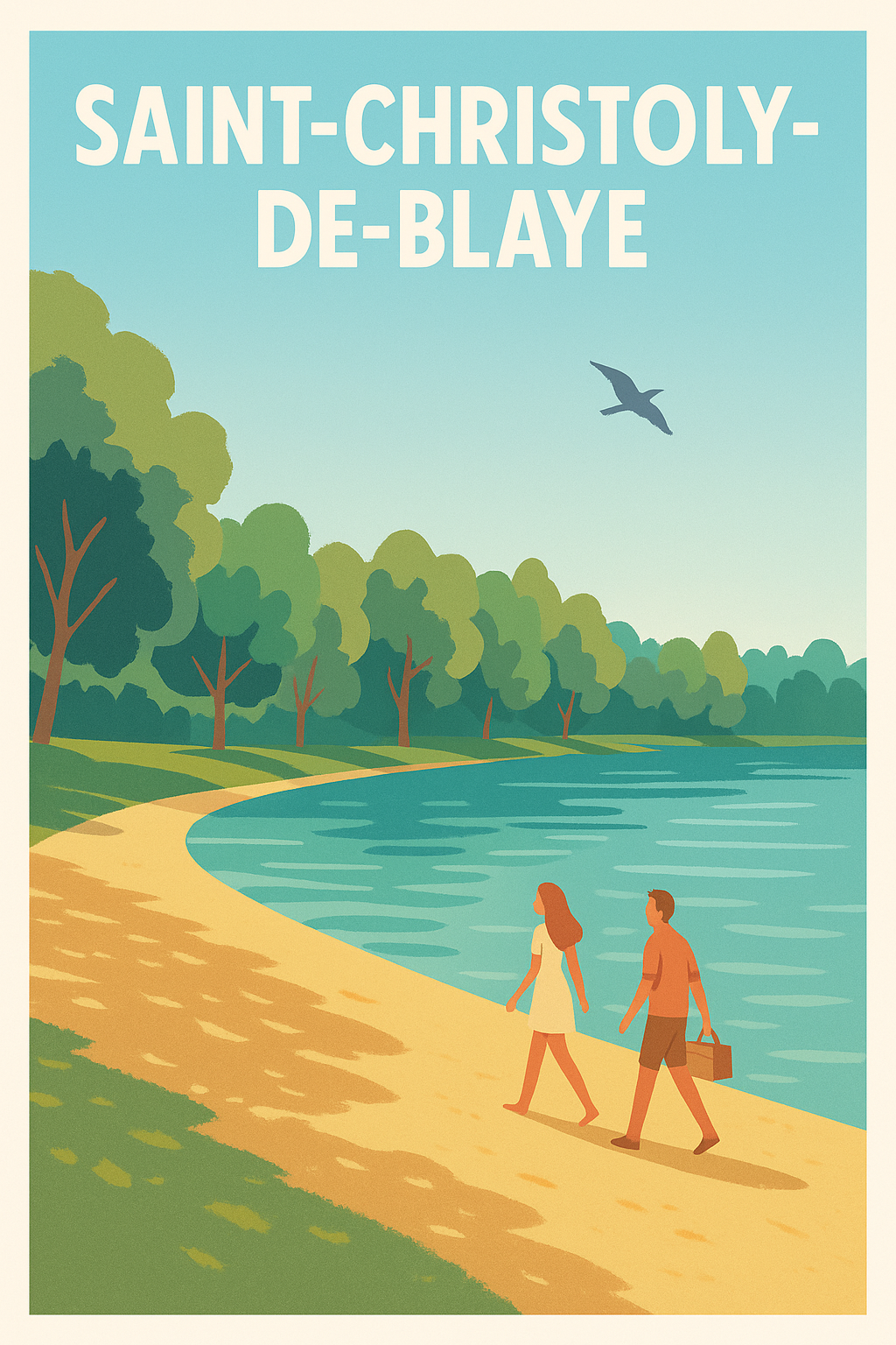 Affiche de Saint-Christoly-de-Blaye - Promenade paisible au bord de l'eau