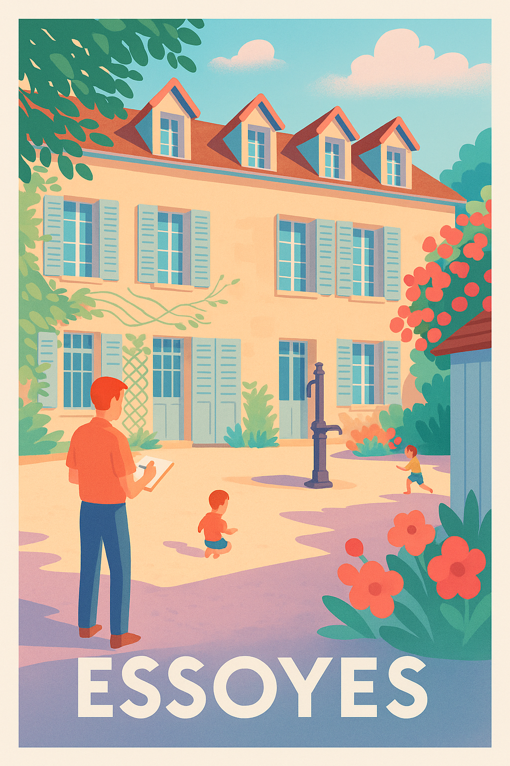 Affiche de Essoyes - Charme bucolique et douceur de vie