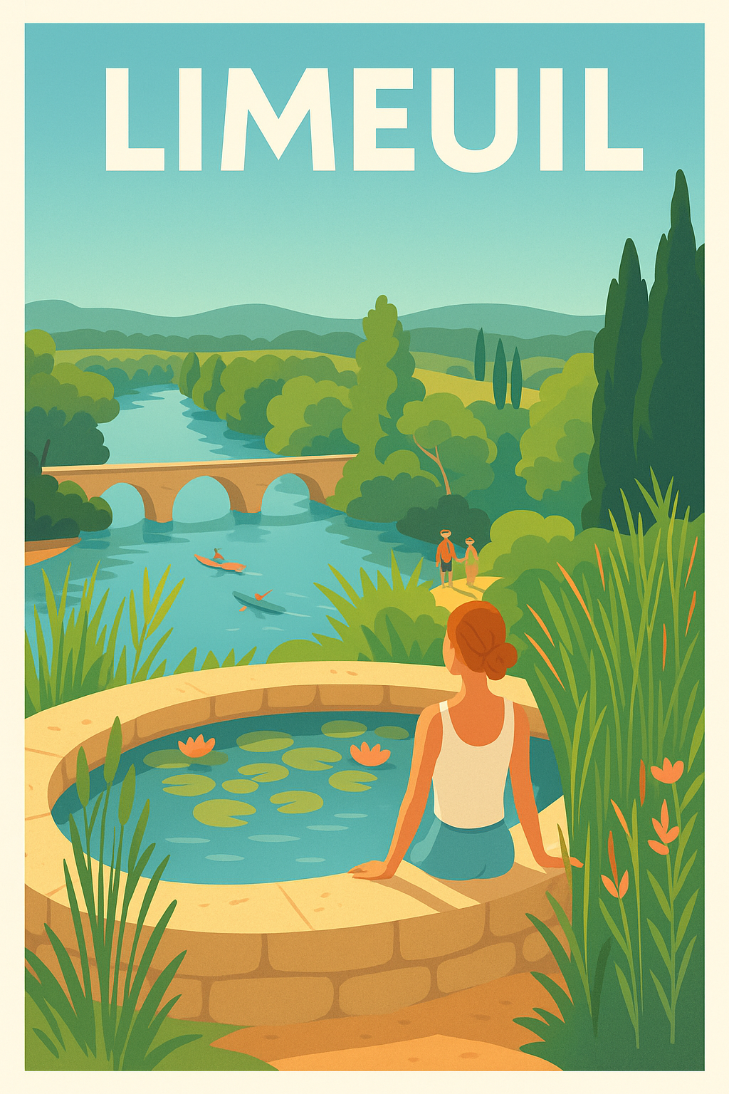 Affiche Limeuil — Plénitude au cœur de la nature · poster d'art de Limeuil